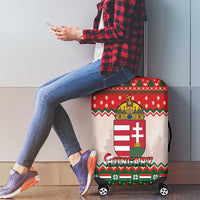 Hungary Christmas Luggage Cover Magyarorszag Boldog Karacsonyt - Wonder Print Shop