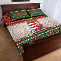 Hungary Christmas Quilt Bed Set Magyarorszag Boldog Karacsonyt - Wonder Print Shop