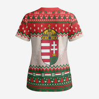 Hungary Christmas Scrub Top Magyarorszag Boldog Karacsonyt - Wonder Print Shop