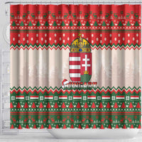 Hungary Christmas Shower Curtain Magyarorszag Boldog Karacsonyt - Wonder Print Shop