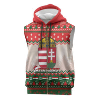 Hungary Christmas Sleeveless Zip Hoodie Magyarorszag Boldog Karacsonyt - Wonder Print Shop