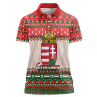Hungary Christmas Women Polo Shirt Magyarorszag Boldog Karacsonyt - Wonder Print Shop