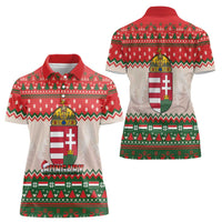 Hungary Christmas Women Polo Shirt Magyarorszag Boldog Karacsonyt - Wonder Print Shop
