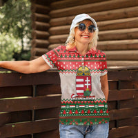 Hungary Christmas Women Polo Shirt Magyarorszag Boldog Karacsonyt - Wonder Print Shop
