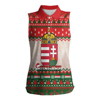 Hungary Christmas Women Sleeveless Polo Shirt Magyarorszag Boldog Karacsonyt - Wonder Print Shop