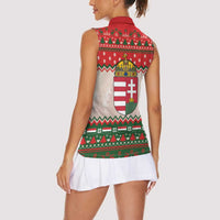 Hungary Christmas Women Sleeveless Polo Shirt Magyarorszag Boldog Karacsonyt - Wonder Print Shop