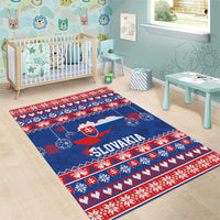 Slovakia Christmas Area Rug Slovakian Double Cross Map - Wonder Print Shop