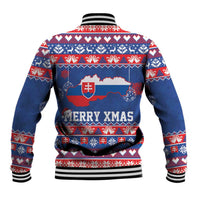 Slovakia Christmas Baseball Jacket Slovakian Double Cross Map - Wonder Print Shop