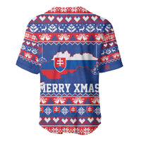 Slovakia Christmas Baseball Jersey Slovakian Double Cross Map - Wonder Print Shop