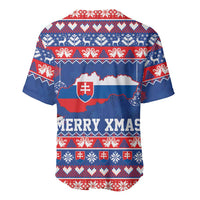 Slovakia Christmas Baseball Jersey Slovakian Double Cross Map - Wonder Print Shop