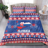 Slovakia Christmas Bedding Set Slovakian Double Cross Map - Wonder Print Shop