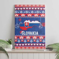 Slovakia Christmas Canvas Wall Art Slovakian Double Cross Map - Wonder Print Shop