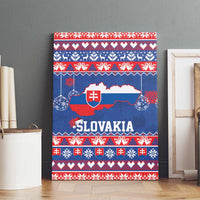 Slovakia Christmas Canvas Wall Art Slovakian Double Cross Map - Wonder Print Shop