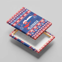 Slovakia Christmas Canvas Wall Art Slovakian Double Cross Map - Wonder Print Shop