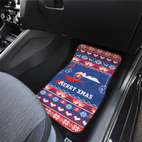 Slovakia Christmas Car Mats Slovakian Double Cross Map - Wonder Print Shop