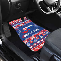 Slovakia Christmas Car Mats Slovakian Double Cross Map - Wonder Print Shop