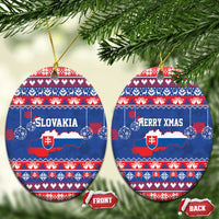 Slovakia Christmas Ceramic Ornament Slovakian Double Cross Map - Wonder Print Shop