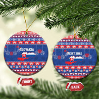 Slovakia Christmas Ceramic Ornament Slovakian Double Cross Map - Wonder Print Shop