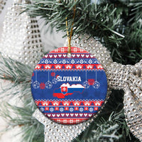 Slovakia Christmas Ceramic Ornament Slovakian Double Cross Map - Wonder Print Shop