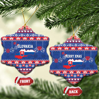 Slovakia Christmas Ceramic Ornament Slovakian Double Cross Map - Wonder Print Shop