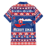 Slovakia Christmas Family Matching Summer Maxi Dress and Hawaiian Shirt Slovakian Double Cross Map - Wonder Print Shop