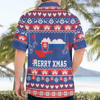 Slovakia Christmas Hawaiian Shirt Slovakian Double Cross Map - Wonder Print Shop