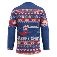 Slovakia Christmas Hockey Jersey Slovakian Double Cross Map - Wonder Print Shop