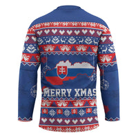 Slovakia Christmas Hockey Jersey Slovakian Double Cross Map - Wonder Print Shop