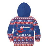 Slovakia Christmas Kid Hoodie Slovakian Double Cross Map - Wonder Print Shop