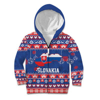 Slovakia Christmas Kid Hoodie Slovakian Double Cross Map - Wonder Print Shop