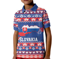 Slovakia Christmas Kid Polo Shirt Slovakian Double Cross Map - Wonder Print Shop
