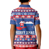 Slovakia Christmas Kid Polo Shirt Slovakian Double Cross Map - Wonder Print Shop