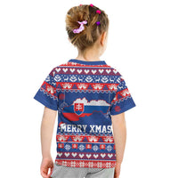 Slovakia Christmas Kid T Shirt Slovakian Double Cross Map - Wonder Print Shop