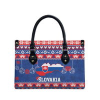 Slovakia Christmas Leather Bag Slovakian Double Cross Map - Wonder Print Shop