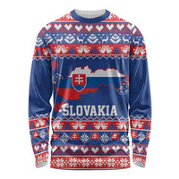 Slovakia Christmas Long Sleeve Shirt Slovakian Double Cross Map - Wonder Print Shop