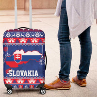 Slovakia Christmas Luggage Cover Slovakian Double Cross Map - Wonder Print Shop