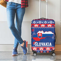 Slovakia Christmas Luggage Cover Slovakian Double Cross Map - Wonder Print Shop