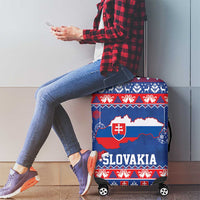 Slovakia Christmas Luggage Cover Slovakian Double Cross Map - Wonder Print Shop