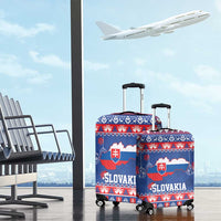 Slovakia Christmas Luggage Cover Slovakian Double Cross Map - Wonder Print Shop