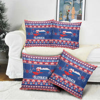 Slovakia Christmas Pillow Cover Slovakian Double Cross Map - Wonder Print Shop