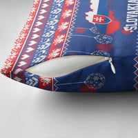 Slovakia Christmas Pillow Cover Slovakian Double Cross Map - Wonder Print Shop