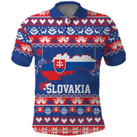 Slovakia Christmas Polo Shirt Slovakian Double Cross Map - Wonder Print Shop