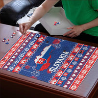 Slovakia Christmas Puzzle Slovakian Double Cross Map - Wonder Print Shop