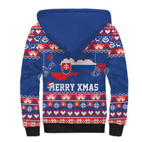 Slovakia Christmas Sherpa Hoodie Slovakian Double Cross Map - Wonder Print Shop