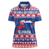 Slovakia Christmas Women Polo Shirt Slovakian Double Cross Map - Wonder Print Shop