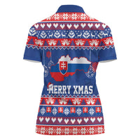 Slovakia Christmas Women Polo Shirt Slovakian Double Cross Map - Wonder Print Shop
