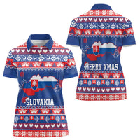 Slovakia Christmas Women Polo Shirt Slovakian Double Cross Map - Wonder Print Shop