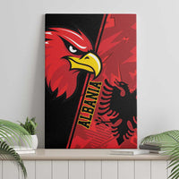 Albania Eagle Canvas Wall Art National Emblem Grunge Pattern - Wonder Print Shop