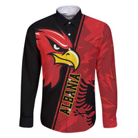 Albania Eagle Family Matching Summer Maxi Dress and Hawaiian Shirt National Emblem Grunge Pattern - Wonder Print Shop