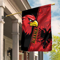 Albania Eagle Garden Flag National Emblem Grunge Pattern - Wonder Print Shop
